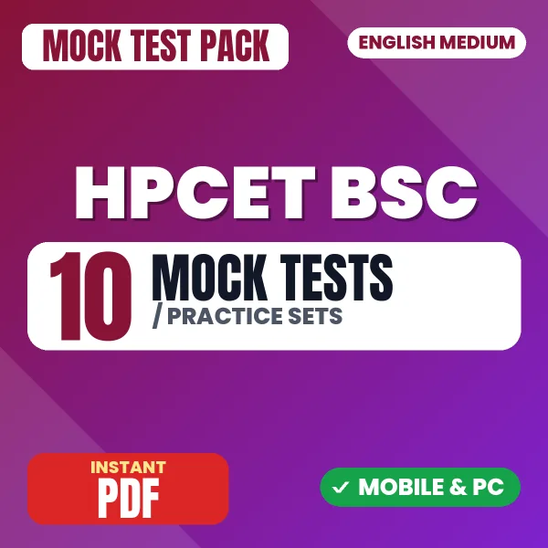 HPCET B.Sc. (HM & CT) / BHMCT Exam – 10 Mock Tests / Practice Sets | English Medium PDF Download