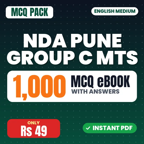 NDA Pune Group C MTS Exam – 1000 MCQ eBook with Answers | English Medium PDF Download