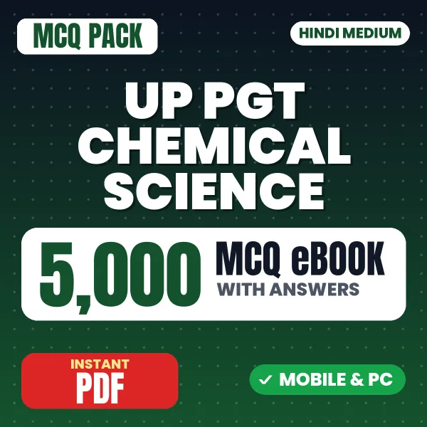 UP PGT Chemical Science Exam – 5000 MCQ eBook with Answers | Hindi Medium PDF Download