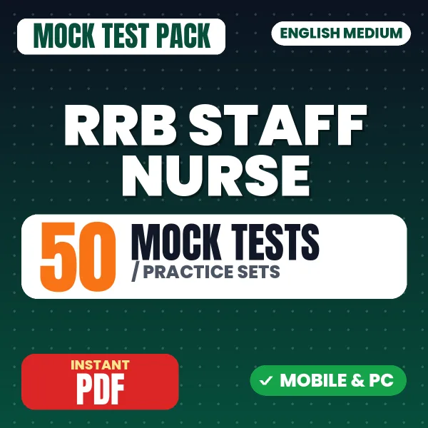 RRB Paramedical Staff Exam – 50 Mock Tests / Practice Sets | English Medium PDF Download