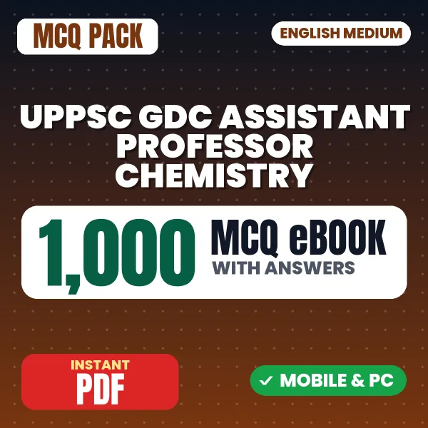 UPPSC GDC Assistant Professor (Chemistry) Exam – 1000 MCQ eBook with Answers | English Medium PDF Download