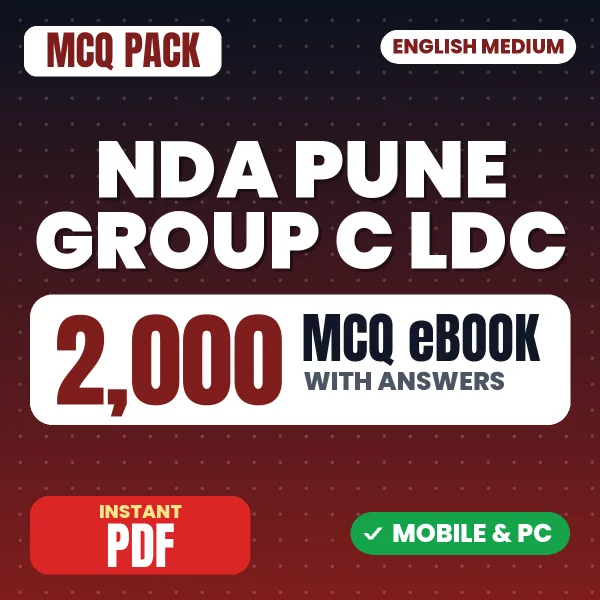 NDA Pune Group C LDC Exam – 2000 MCQ eBook with Answers | English Medium PDF Download