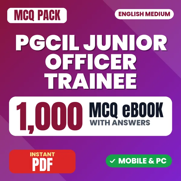 PGCIL Junior Officer Trainee (Finance) Exam – 1000 MCQ eBook with Answers | English Medium PDF Download