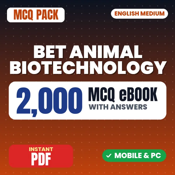 BET Animal Biotechnology Exam – 2000 MCQ eBook with Answers | English Medium PDF Download