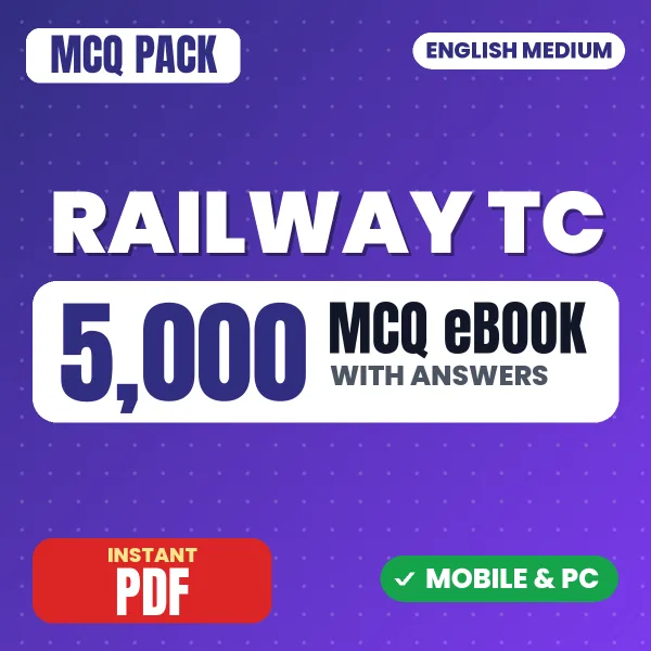 Railway Ticket Collector (Electrical) Exam – 5000 MCQ eBook with Answers | English Medium PDF Download