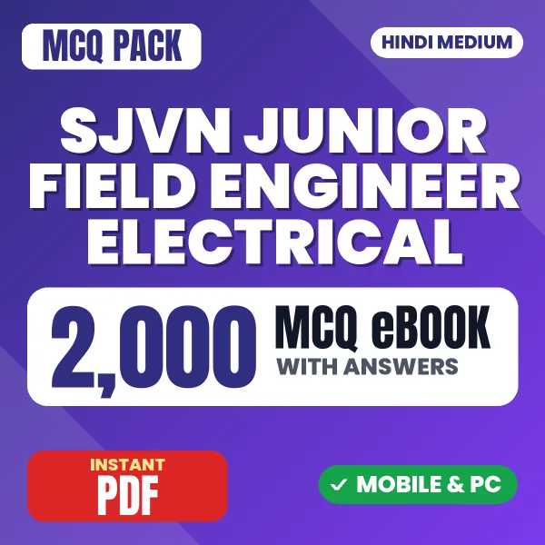 SJVN Junior Field Engineer (Electrical) Exam – 2000 MCQ eBook with Answers | Hindi Medium PDF Download