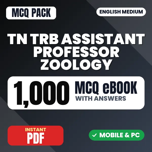 TN TRB Assistant Professor Zoology Exam Paper 1 – 1000 MCQ eBook with Answers | English Medium PDF Download