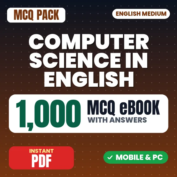 Computer Science Exam – 1000 MCQ eBook with Answers | English Medium PDF Download