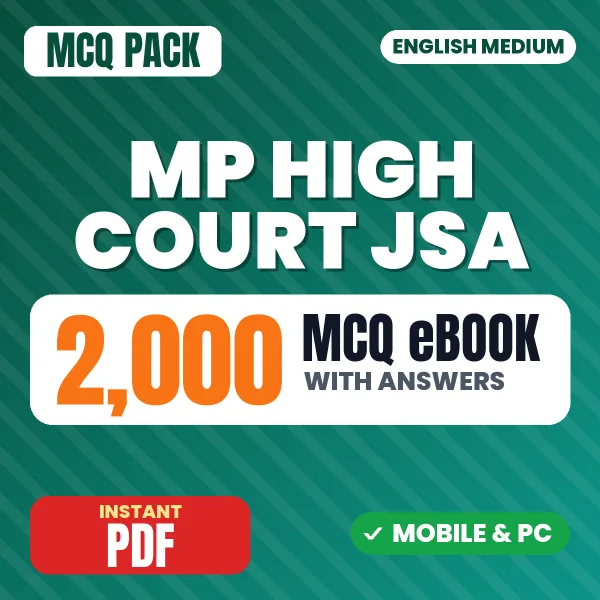 MP High Court JSA Exam – 2000 MCQ eBook with Answers | English Medium PDF Download