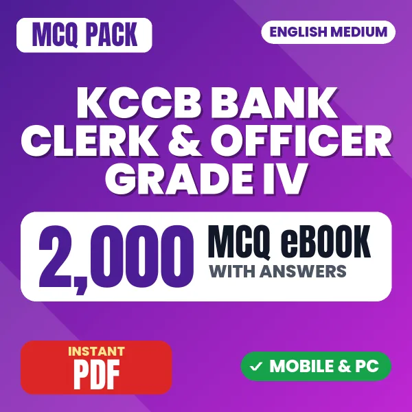 KCCB Bank Clerk & Officer Grade IV Exam – 2000 MCQ eBook with Answers | English Medium PDF Download