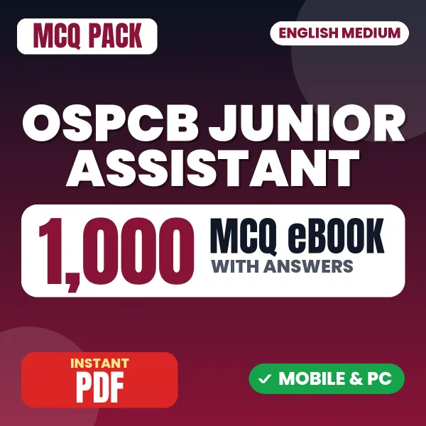 OSPCB Junior Assistant Exam – 1000 MCQ eBook with Answers | English Medium PDF Download