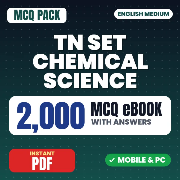 TN SET Chemical Science Exam Paper 2 – 2000 MCQ eBook with Answers | English Medium PDF Download