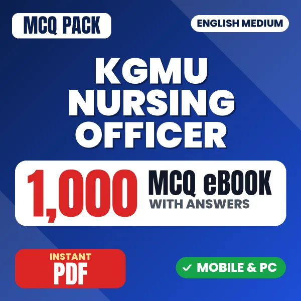 KGMU Nursing Officer Exam – 1000 MCQ eBook with Answers | English Medium PDF Download