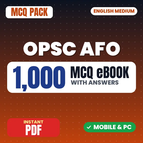 OPSC Assistant Fisheries Officer Exam Paper 1 – 1000 MCQ eBook with Answers | English Medium PDF Download