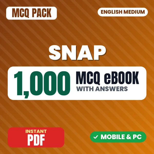 SNAP Entrance Exam – 1000 MCQ eBook with Answers | English Medium PDF Download