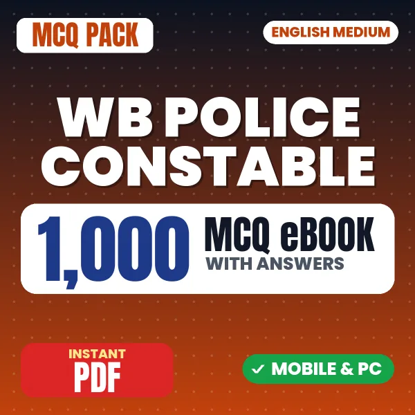 WB Police Constable Exam – 1000 MCQ eBook with Answers | English Medium PDF Download
