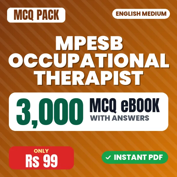 MPESB Occupational Therapist Exam – 3000 MCQ eBook with Answers | English Medium PDF Download