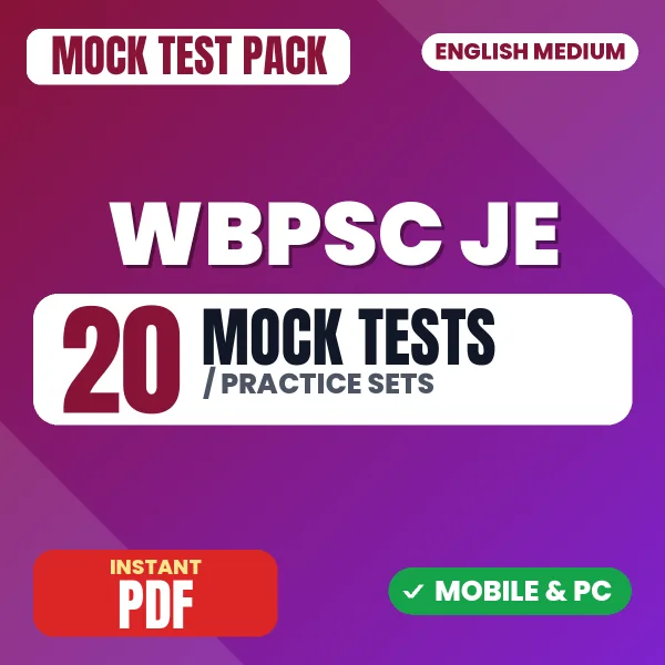 WBPSC Junior Engineer Exam (Electrical) – 20 Mock Tests / Practice Sets | English Medium PDF Download