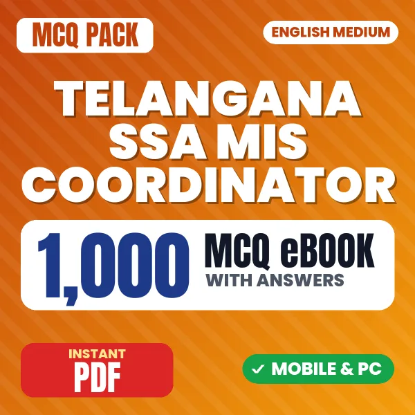 Telangana SSA MIS Coordinator Exam – 1000 MCQ eBook with Answers | English Medium PDF Download