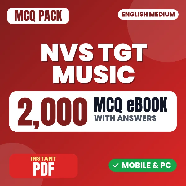 NVS TGT Music Preliminary Exam Tier 1 – 2000 MCQ eBook with Answers | English Medium PDF Download