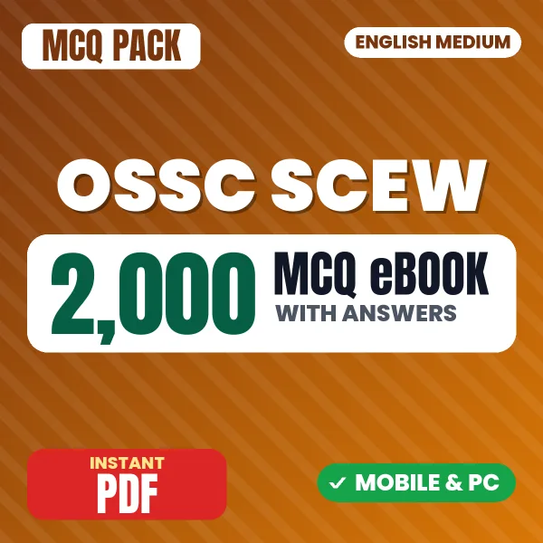 OSSC SCEW Exam Paper 2 (Horticulture) – 2000 MCQ eBook with Answers | English Medium PDF Download