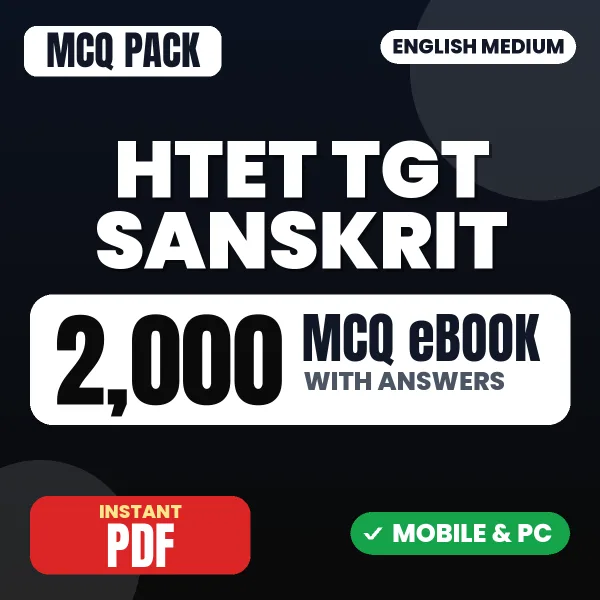 Haryana TET TGT Sanskrit Exam – 2000 MCQ eBook with Answers | English Medium PDF Download