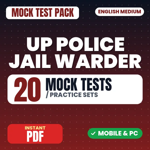 UP Police Jail Warder & Fireman Exam – 20 Mock Tests / Practice Sets | English Medium PDF Download