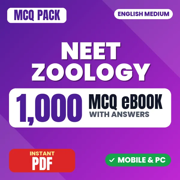 NEET Zoology – 1000 MCQ eBook with Answers | English Medium PDF Download