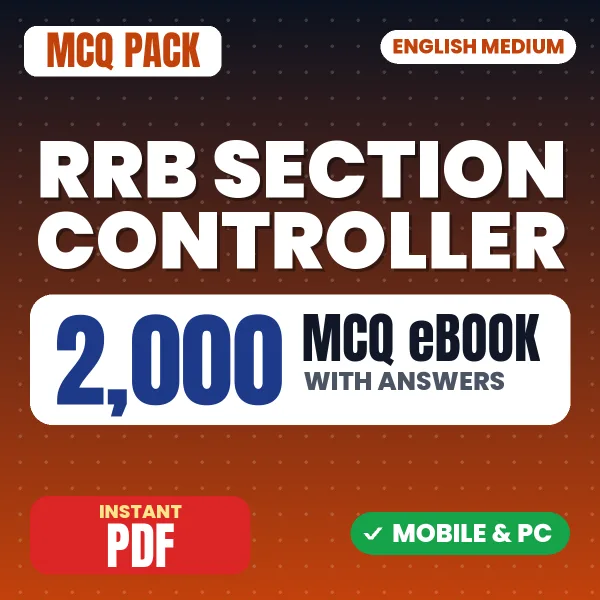 RRB Section Controller Exam – 2000 MCQ eBook with Answers | English Medium PDF Download