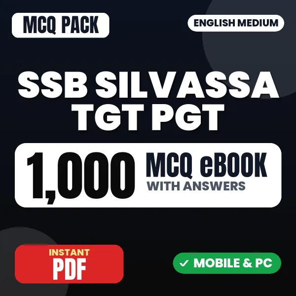 SSB Silvassa TGT PGT Exam (Social Science) – 1000 MCQ eBook with Answers | English Medium PDF Download