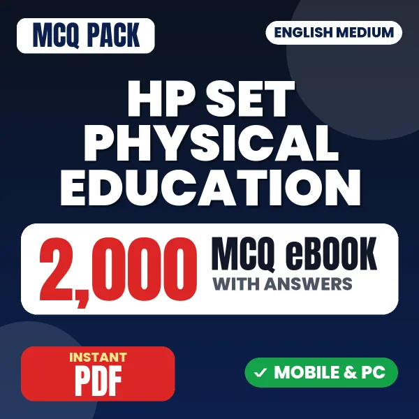 HP SET Physical Education Exam Paper II – 2000 MCQ eBook with Answers | English Medium PDF Download