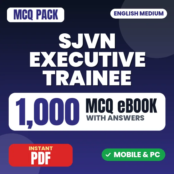 SJVN Executive Trainee Civil Exam – 1000 MCQ eBook with Answers | English Medium PDF Download