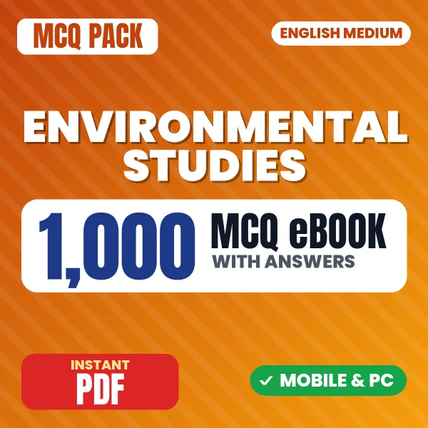 Environmental Studies – 1000 MCQ eBook with Answers | English Medium PDF Download