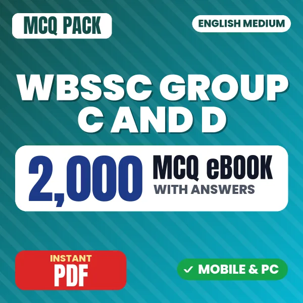 WBSSC Group D Exam – 2000 MCQ eBook with Answers | English Medium PDF Download