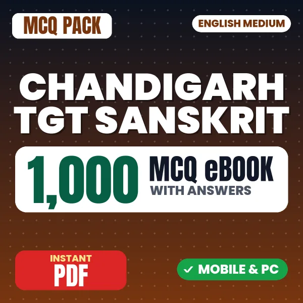 Chandigarh TGT Sanskrit Exam – 1000 MCQ eBook with Answers | English Medium PDF Download