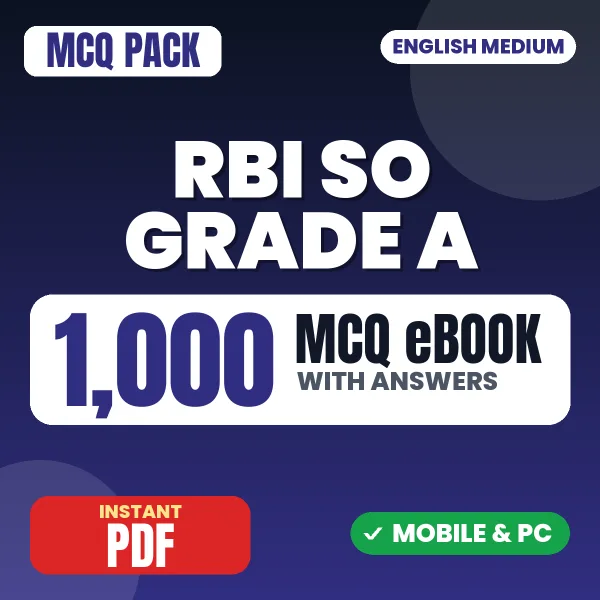 RBI SO Assistant Manager (Protocol & Security) Grade A Exam Paper 1 – 1000 MCQ eBook with Answers | English Medium PDF Download