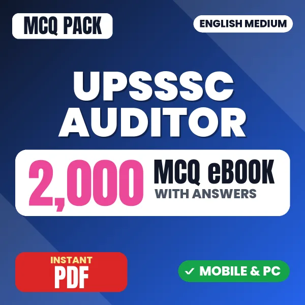 UPSSSC Auditor Exam – 2000 MCQ eBook with Answers | English Medium PDF Download