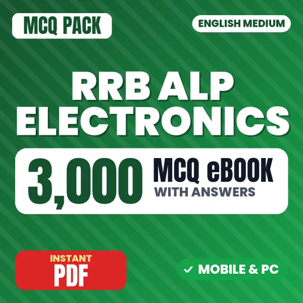 RRB ALP Electronics Exam CBT 1 Stage 1 – 3000 MCQ eBook with Answers | English Medium PDF Download