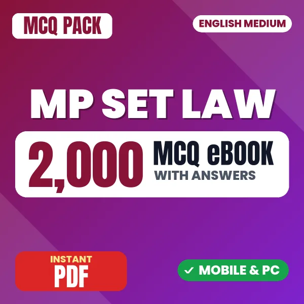 MP SET Law Exam – 2000 MCQ eBook with Answers | English Medium PDF Download