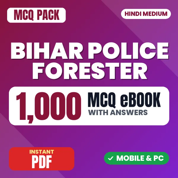 Bihar Police Forester Exam – 1000 MCQ eBook with Answers | Hindi Medium PDF Download