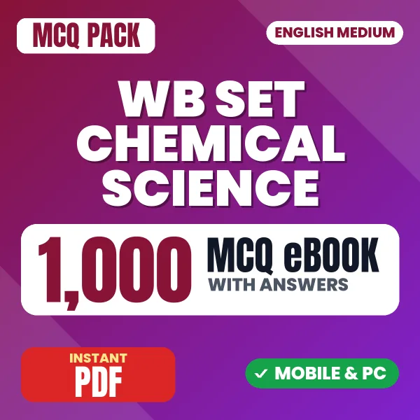 WB SET Chemical Science Exam Paper II – 1000 MCQ eBook with Answers | English Medium PDF Download