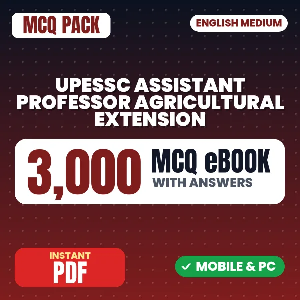 UPHESC Assistant Professor (Agri. Extension) Exam – 3000 MCQ eBook with Answers | English Medium PDF Download