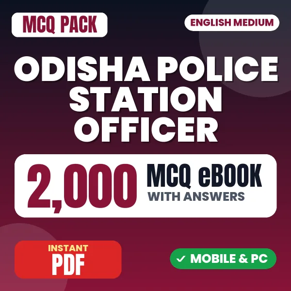 Odisha Police Station Officer (Fire Service) Paper 2 Exam – 2000 MCQ eBook with Answers | English Medium PDF Download
