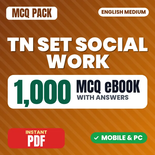 TN SET Social Work Exam Paper 2 – 1000 MCQ eBook with Answers | English Medium PDF Download