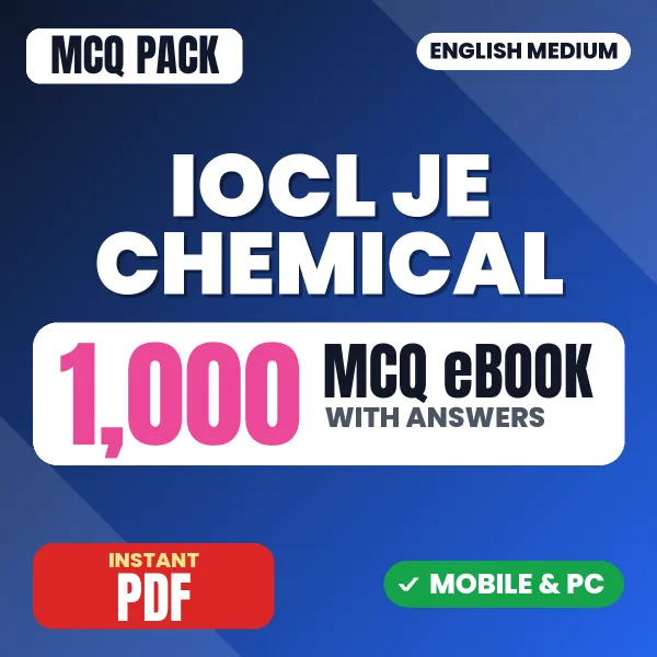 IOCL Junior Engineer (Chemical) Exam – 1000 MCQ eBook with Answers | English Medium PDF Download