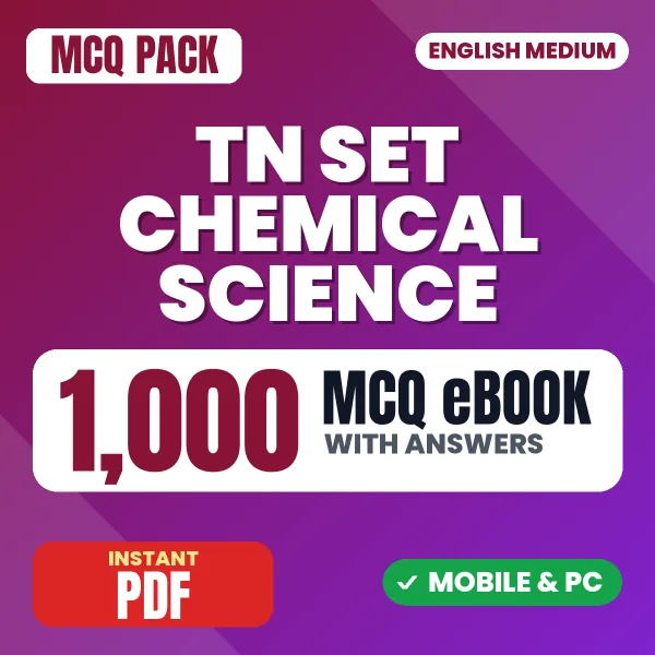 TN SET Chemical Science Exam Paper 2 – 1000 MCQ eBook with Answers | English Medium PDF Download