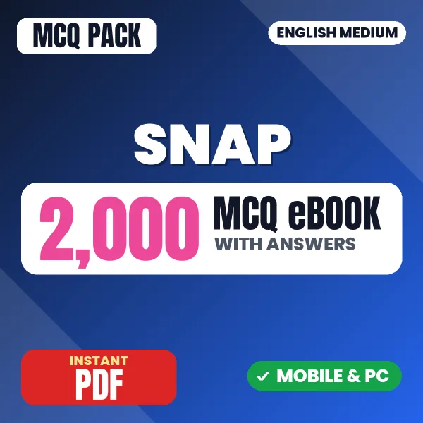 SNAP Entrance Exam – 2000 MCQ eBook with Answers | English Medium PDF Download
