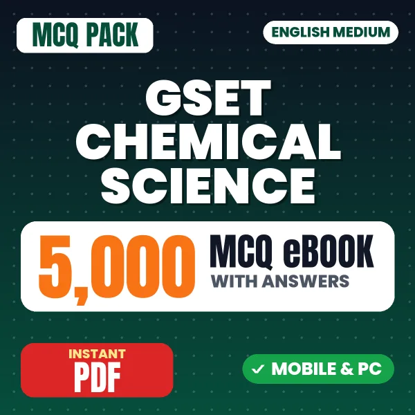 GSET Chemical Science Exam Paper 2 – 5000 MCQ eBook with Answers | English Medium PDF Download