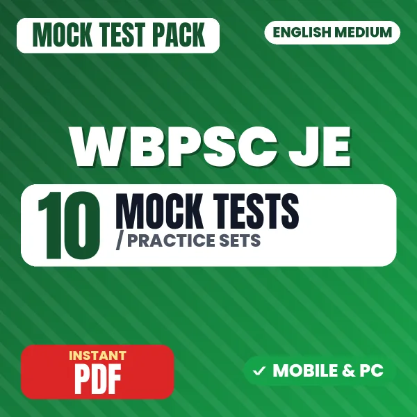 WBPSC Junior Engineer Exam (Electrical) – 10 Mock Tests / Practice Sets | English Medium PDF Download