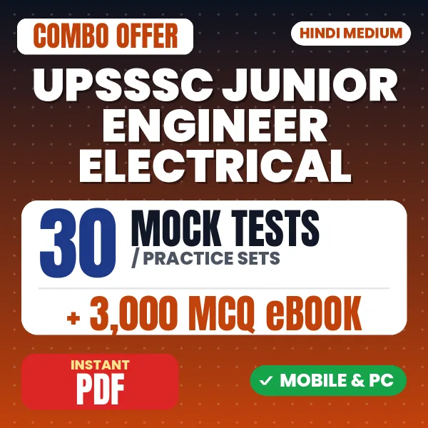 UPSSSC Junior Engineer Electrical Exam – Complete Combo: 30 Mock Tests + 3,000 MCQ eBook | Hindi Medium PDF Download